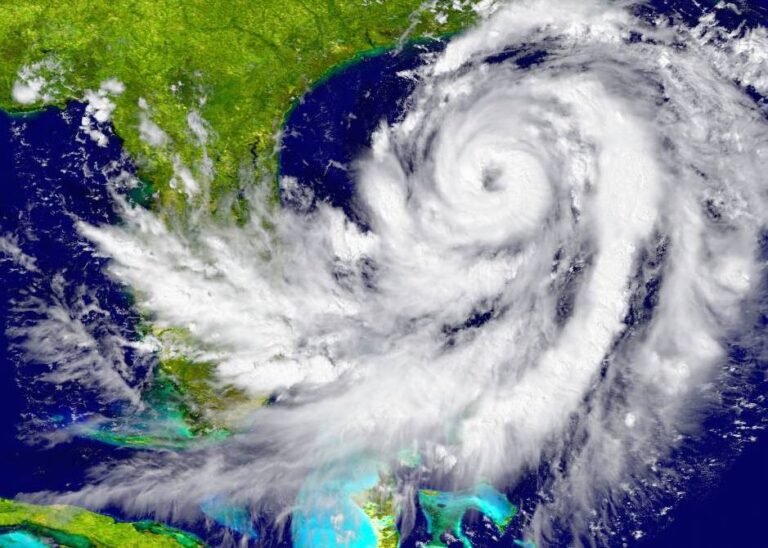 Ariel view of a Florida hurricane